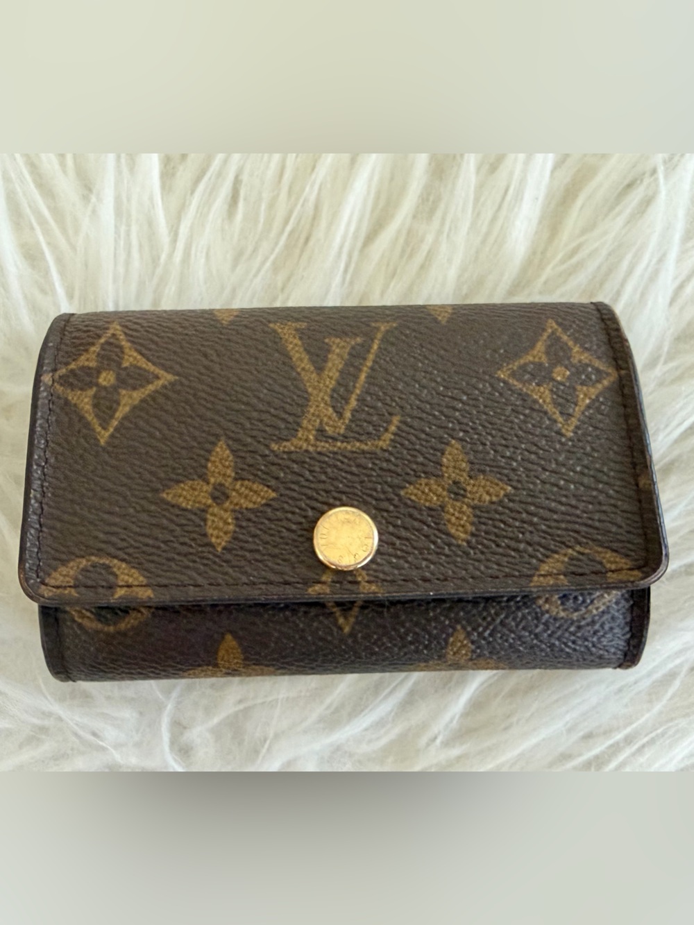 Louis Vuitton Monogram Key & Card Holder in Brown and Gold-Tone